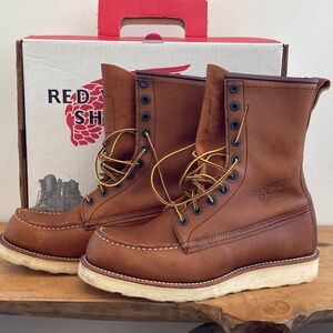Red Wing 8" Original Moc Toe Boot Men's Size 7.5D/Women's Size 9.5